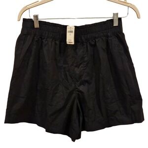 Aerie Black Elastic Waist Pull On Shorts Womens Size L